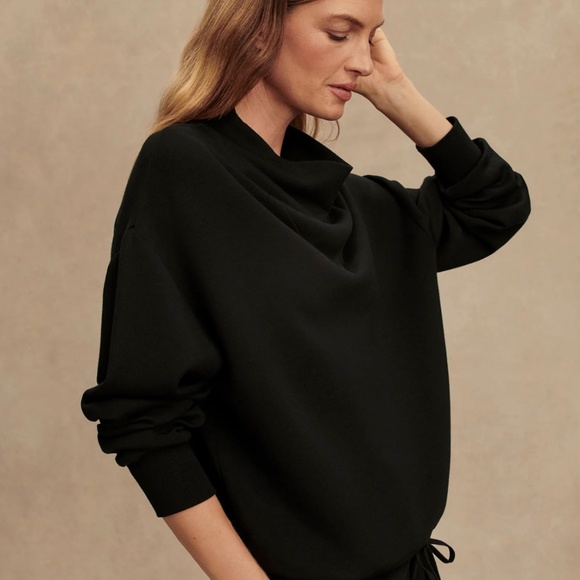VARLEY DoubleSoft Betsy Sweatshirt Cowlneck in Black (Size XS) - Picture 2 of 11